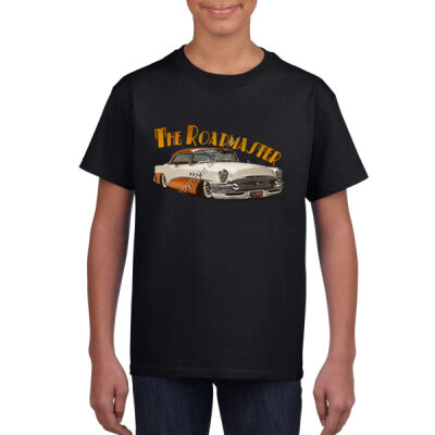 1956 Roadmaster - White & Orange - Youth Crew Neck Tee (Same Day) Thumbnail