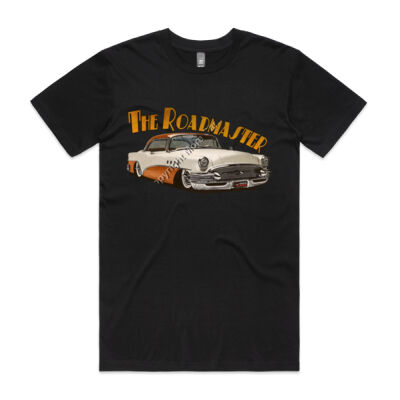 1956 Roadmaster - White & Orange - Mens Staple Tee Thumbnail