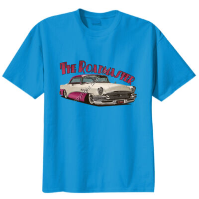 1956 Roadmaster - White & Pink - Unisex Modern Fit Tee Thumbnail