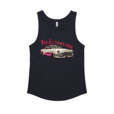 1956 Roadmaster - White & Pink - Women's Sunday Singlet Thumbnail