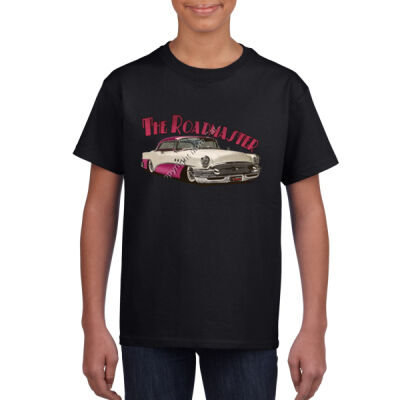 1956 Roadmaster - White & Pink - Youth Crew Neck Tee (Same Day) Thumbnail