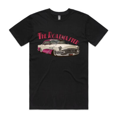 1956 Roadmaster - White & Pink - Mens Staple Tee Thumbnail