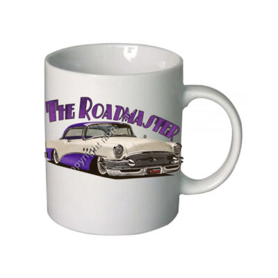 1956 Roadmaster - White & Purple - Boutique Ceramic Mug Thumbnail
