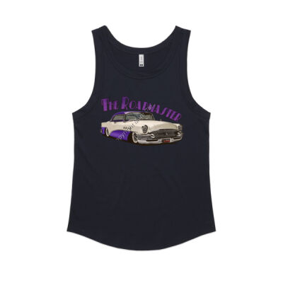 1956 Roadmaster - White & Purple - Women's Sunday Singlet Thumbnail