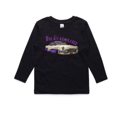 1956 Roadmaster - White & Purple - AS Colour Kids Longsleeve Tee Thumbnail