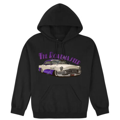 1956 Roadmaster - White & Purple - Hooded Sweatshirt Thumbnail