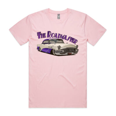 1956 Roadmaster - White & Purple - Mens Staple Tee Thumbnail