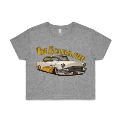 1956 Roadmaster - White & Yellow - AS Colour CROP TEE - 4062 Thumbnail