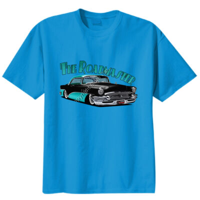 1956 Roadmaster - Black & Aqua - Unisex Modern Fit Tee Thumbnail