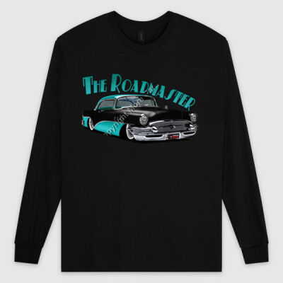 1956 Roadmaster - Black & Aqua - Ultra Cotton Mens Longsleeve Tee Thumbnail