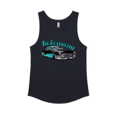 1956 Roadmaster - Black & Aqua - Women's Sunday Singlet Thumbnail