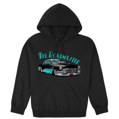 1956 Roadmaster - Black & Aqua - Hooded Sweatshirt Thumbnail