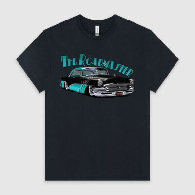 1956 Roadmaster - Black & Aqua - HeavyCotton™ Tee Thumbnail