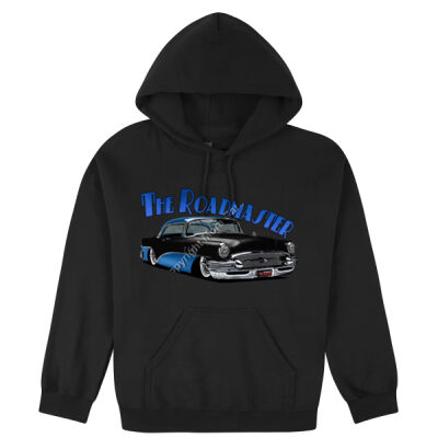 1956 Roadmaster - Black & Blue - Hooded Sweatshirt Thumbnail