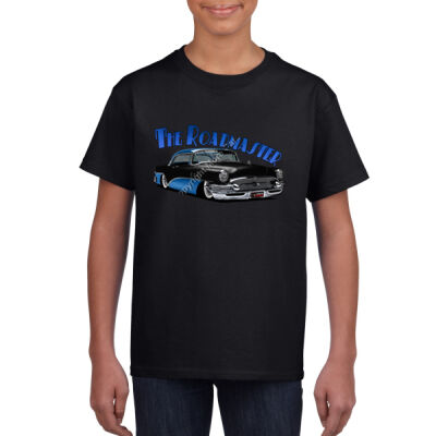 1956 Roadmaster - Black & Blue - Youth Crew Neck Tee (Same Day) Thumbnail