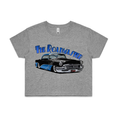 1956 Roadmaster - Black & Blue - AS Colour CROP TEE - 4062 Thumbnail