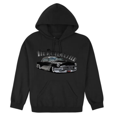 1956 Roadmaster - Black & Aqua - Hooded Sweatshirt Thumbnail