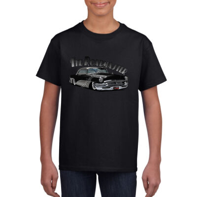 1956 Roadmaster - Black & Aqua - Youth Crew Neck Tee (Same Day) Thumbnail