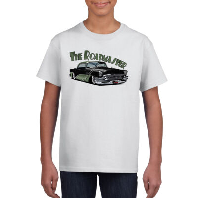 1956 Roadmaster - Black & Khaki - Gildan Youth Unisex T Shirt Thumbnail