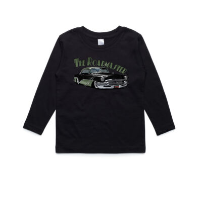 1956 Roadmaster - Black & Khaki - AS Colour Kids Longsleeve Tee Thumbnail