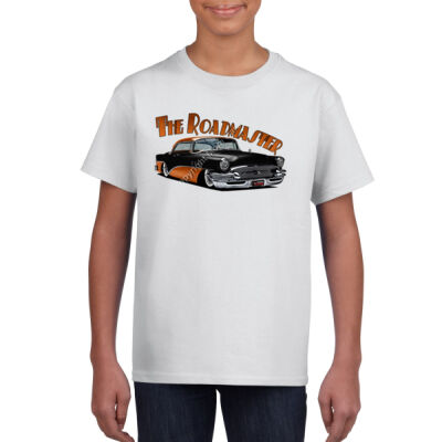 1956 Roadmaster - Black & Orange - Gildan Youth Unisex T Shirt Thumbnail