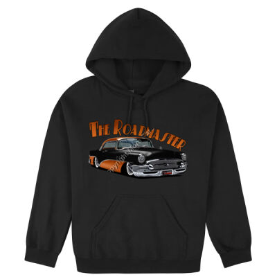 1956 Roadmaster - Black & Orange - Hooded Sweatshirt Thumbnail