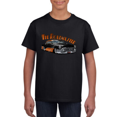 1956 Roadmaster - Black & Orange - Youth Crew Neck Tee (Same Day) Thumbnail