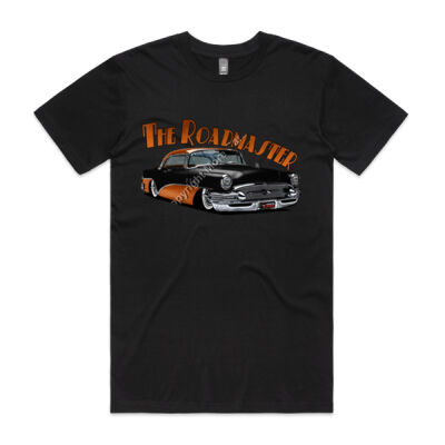 1956 Roadmaster - Black & Orange - Mens Staple Tee Thumbnail
