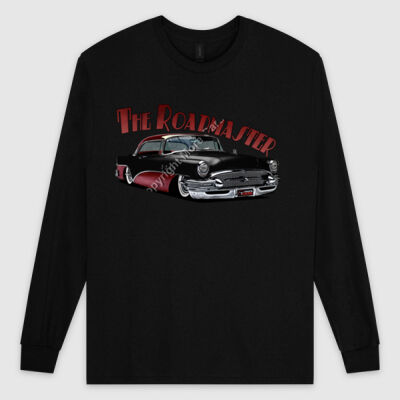1956 Roadmaster - Black & Maroon - Ultra Cotton Mens Longsleeve Tee Thumbnail