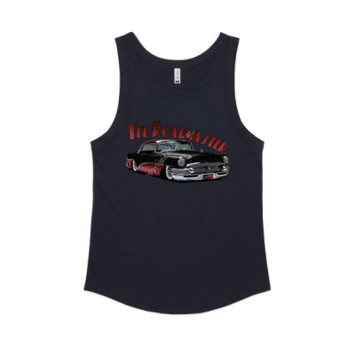 1956 Roadmaster - Black & Maroon - Women's Sunday Singlet Thumbnail