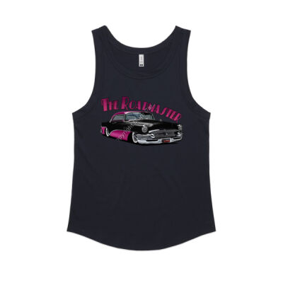 1956 Roadmaster - Black & Pink - Women's Sunday Singlet Thumbnail