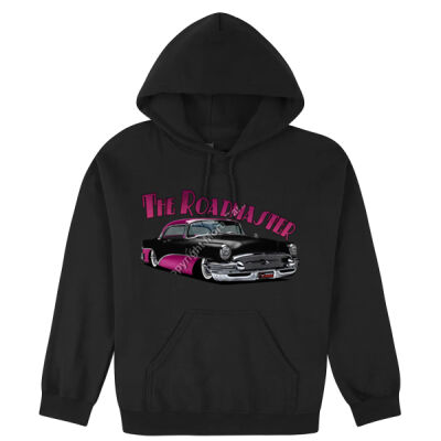 1956 Roadmaster - Black & Pink - Hooded Sweatshirt Thumbnail