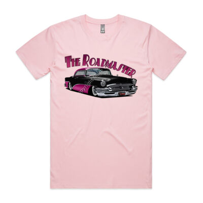1956 Roadmaster - Black & Pink - Mens Staple Tee Thumbnail