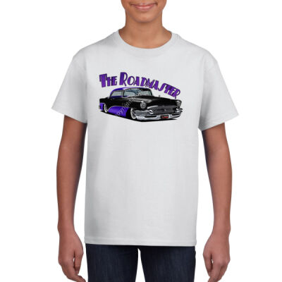 1956 Roadmaster - Black & Purple - Gildan Youth Unisex T Shirt Thumbnail