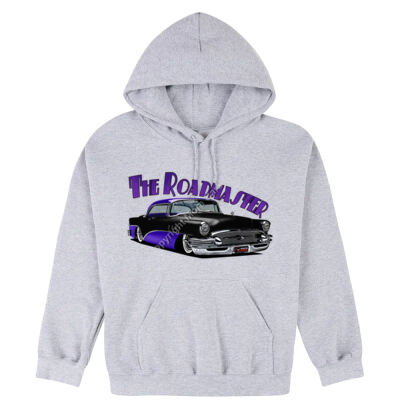 1956 Roadmaster - Black & Purple - Hooded Sweatshirt Thumbnail