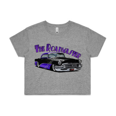 1956 Roadmaster - Black & Purple - AS Colour CROP TEE - 4062 Thumbnail