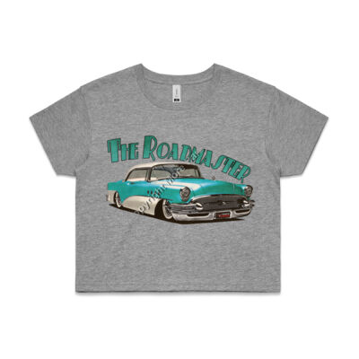 1956 Roadmaster - Aqua & White - AS Colour CROP TEE - 4062 Thumbnail