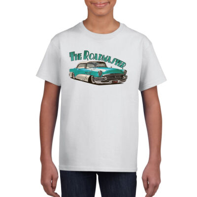 1956 Roadmaster - Aqua & White - Gildan Youth Unisex T Shirt Thumbnail