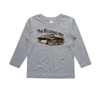 1956 Roadmaster - Black & White - AS Colour Kids Longsleeve Tee Thumbnail