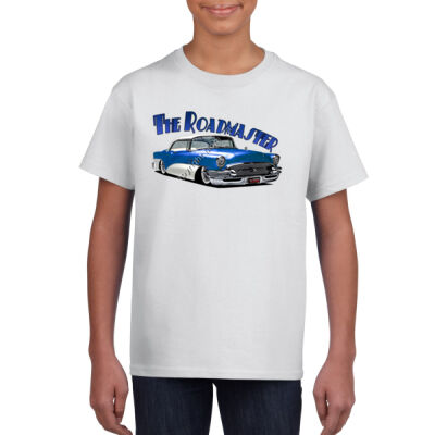 1956 Roadmaster - Blue & White - Gildan Youth Unisex T Shirt Thumbnail