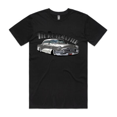 1956 Roadmaster - Charcoal & White - Mens Staple Tee Thumbnail