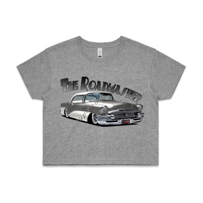 1956 Roadmaster - Charcoal & White - AS Colour CROP TEE - 4062 Thumbnail