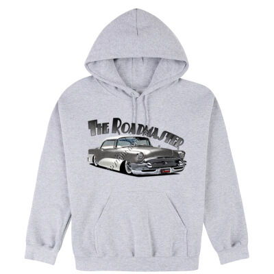 1956 Roadmaster - Charcoal & White - Hooded Sweatshirt Thumbnail
