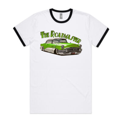 1956 Roadmaster - Green & White - Mens Ringer Tee Thumbnail