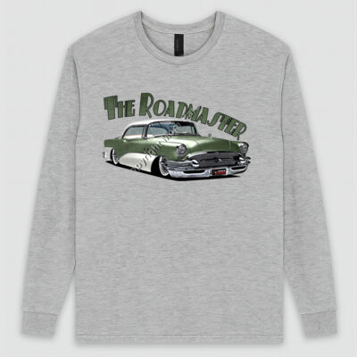 1956 Roadmaster - Khaki & White - Ultra Cotton Mens Longsleeve Tee Thumbnail