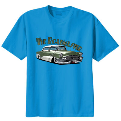 1956 Roadmaster - Khaki & White - Unisex Modern Fit Tee Thumbnail