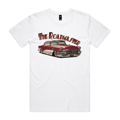 1956 Roadmaster - Maroon & White - Mens Staple Tee Thumbnail