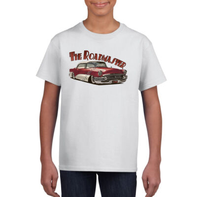 1956 Roadmaster - Maroon & White - Gildan Youth Unisex T Shirt Thumbnail