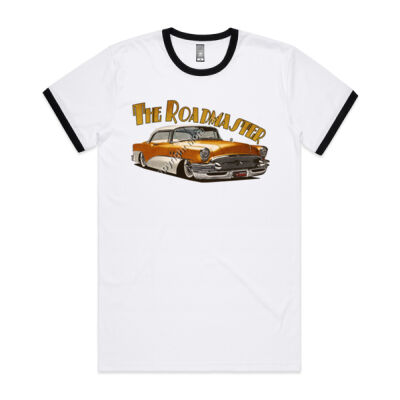1956 Roadmaster - Orange & White - Mens Ringer Tee Thumbnail