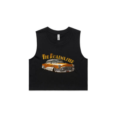 1956 Roadmaster - Orange & White - AS Colour Women's Crop Tank Thumbnail